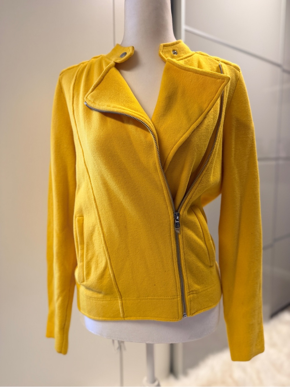 Polo by Ralph Lauren Bright Yellow Asymmetrical Zip Jacket